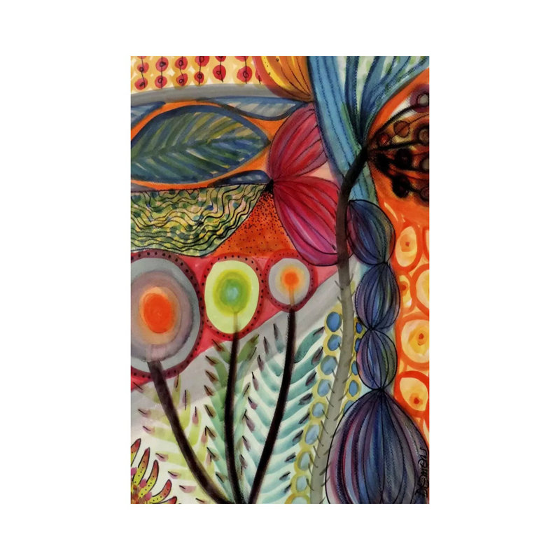 Vivaces 1 Piece Wall Art on Canvas, 30.48 cm H x 45.72 cm W, Wrapped Canvas