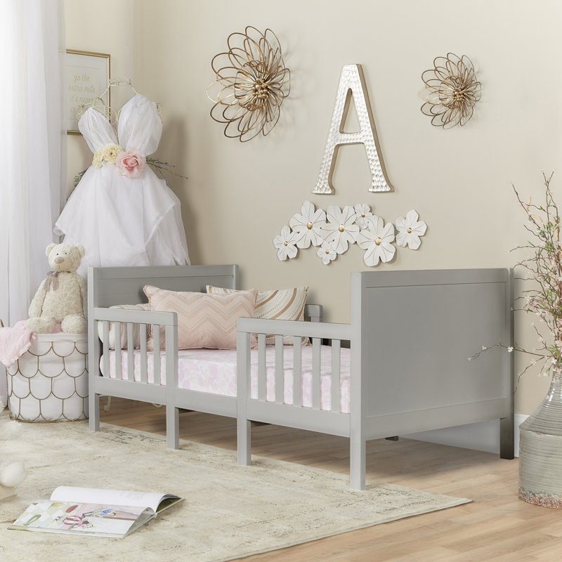  Lit standard pour tout-petits en bois massif par Dream On Me, Gris
