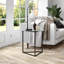 Glass Top Frame End Table