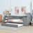 Twin Size Daybed With Storage Arms, Trundle And Charging Station, Guest Bed-1498085626