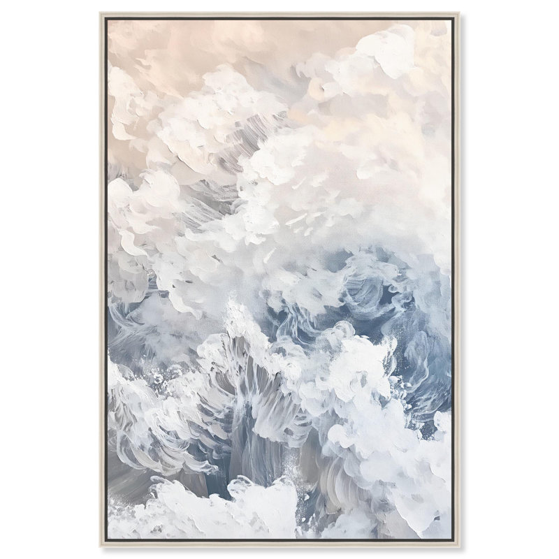 Toile «Celestial Slumber II» par Art Remedy, H 16 po x l 11 po, Argent, Cadre flottant