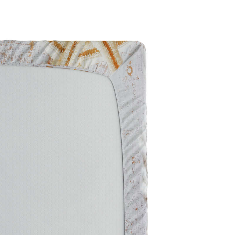 Microfiber Patterned Fitted Sheet, Queen Fitted Sheet