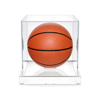 Acrylic Sports Memorabilia Display Case with 98% UV Protection for Autographed Basketball or Soccer Ball