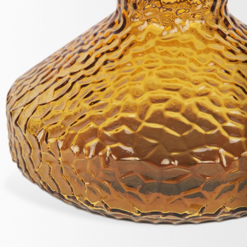 Leva Glass Table Vase, Amber