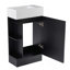 Meuble-lavabo 18,6 po avec lavabo, meuble-lavabo avec tablette à deux niveaux, orienté vers la gauche ou vers la droite-889045826