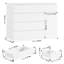 Ensembles de chambre à coucher 2 pièces, lit tapissier à DEL avec usb et 2 tiroirs, commode à 5 tiroirs de l 39,4 po-1152915086-1152915087