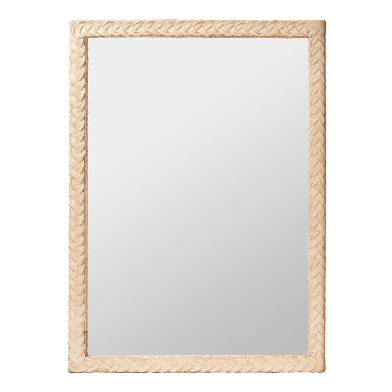 Japandi Sun Bleached Rattan Wall Mirror
