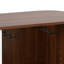 Armoire à vin cannelée avec support à vin à 8 grilles, 5 tablettes réglables à 5 niveaux, 2 porte-verres, portes tambour coulissantes, 4 espaces de rangement cachés sur le côté, station de café moderne-129434460