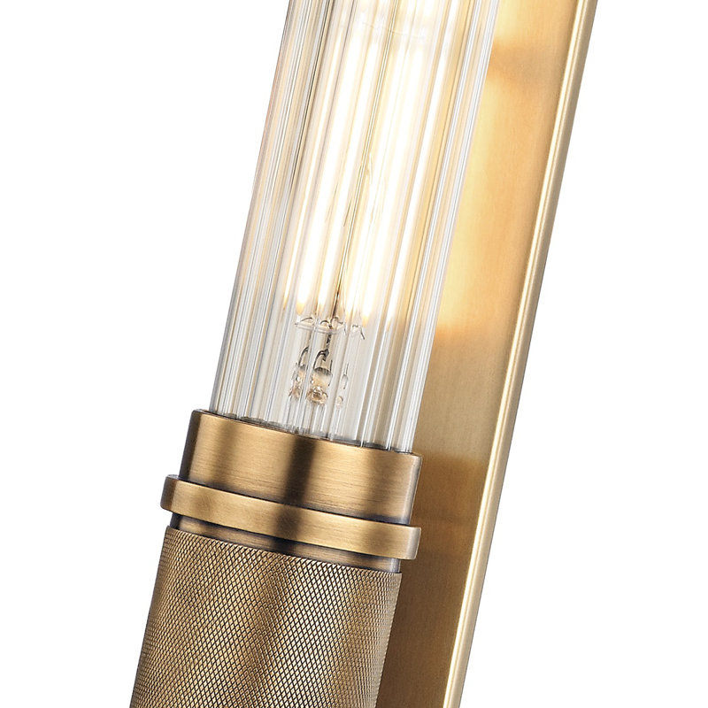 Shaw 1 Light Wall Sconce, Aged Brass