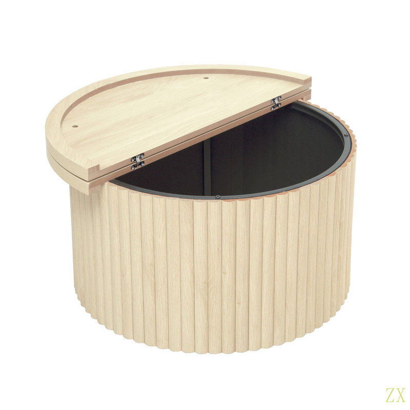 Table basse, table basse ronde, table d'appoint moderne pour salon, appartement, Beige