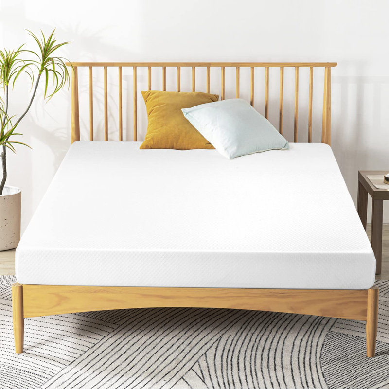 Matelas Matelas en mousse viscoélastique gélifiée rafraîchissante de 6 pouces avec housse lavable certifiée CertiPUR-US pour un sommeil frais et soulager la pression