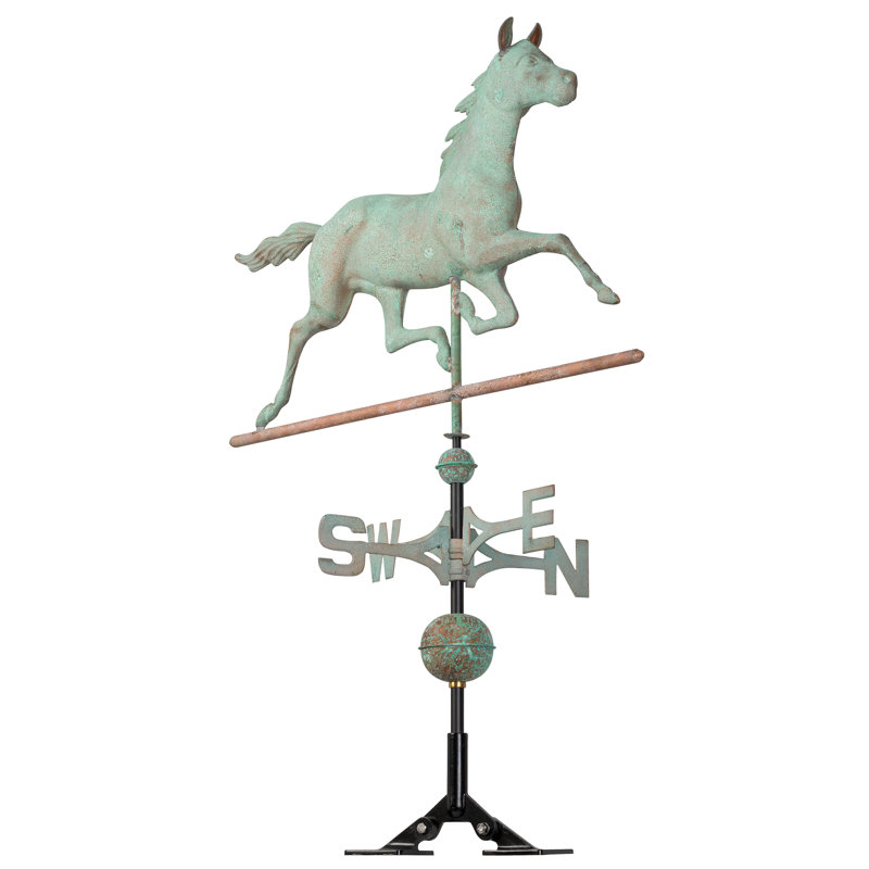 Girouette de cheval cuivre, Vert-de-gris