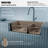 Karran Drop-in Quartz Composite 33'' X 22'' 1-Hole 60/40 Double Bowl Kitchen Sink-35699320
