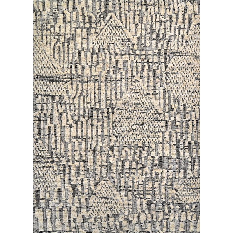 Tapis gris anthracite en laine Crestfield, Rectangle 5 pi 6 po x 8 pi 6 po