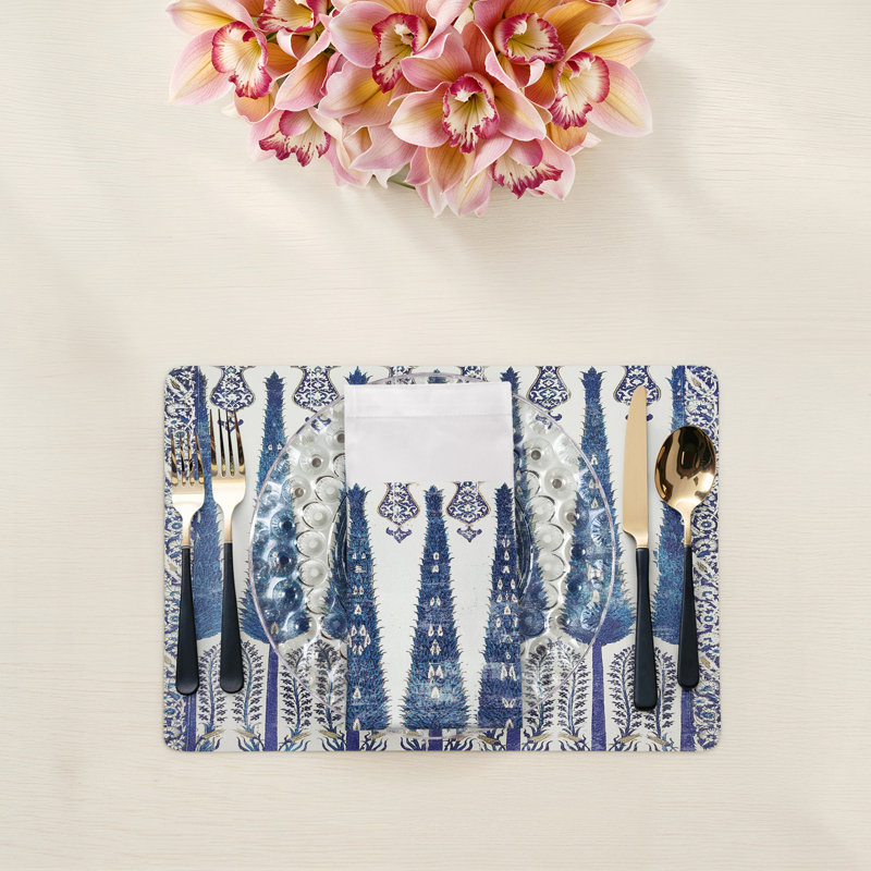 Topkapi Garden Cotton Sateen Dinner Napkins, Classic