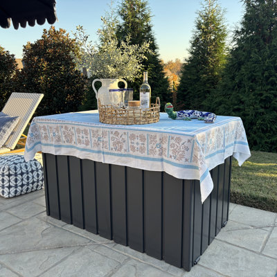 Purple Leaf 160 Gallons Water Resistant Lockable Resin Deck Box, Grey - Outdoor Storage Container for Patio Cushions, Pool Accessories & Garden Tools