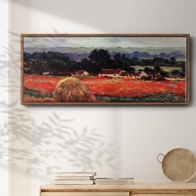 «The Poppy Blumefeld (The Barn)», reproduction sur toile par Claude Monet, H 12 po x l 30 po x P 1,5 po