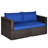 59'' Wide Straight Wicker Loveseat with Cushions-226978230