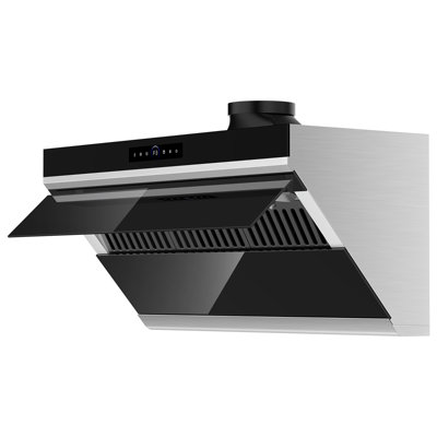 Hotte de cuisine 900 CFM, hotte murale SmartIs à 4 vitesses avec capteur tactile, deux lumières DEL, filtres à chicane