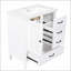 Meuble-lavabo 30 po avec lavabo, armoire de salle de bain avec porte, trois tiroirs, pieds en bois massif et panneau de fibres à densité moyenne, patins réglables, blanc
