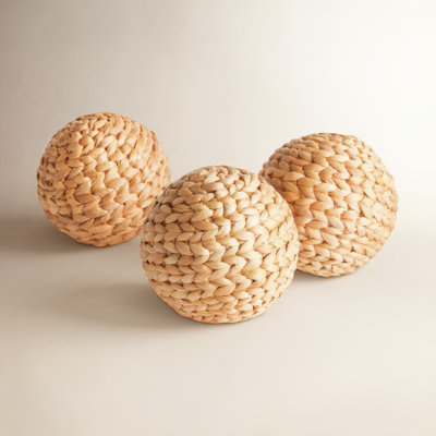 3-Piece Water Hyacinth Orbs Vase Filler