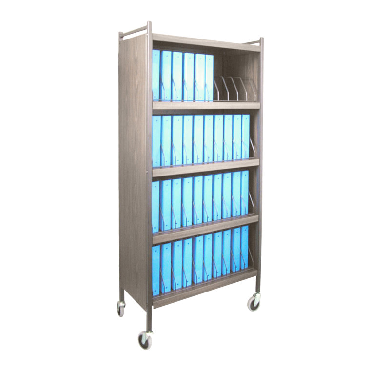 70.75'' H x 34.5'' W File Cart with Wheels, Light grey