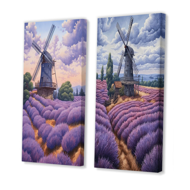 «Lavender Mills», 2 pièces, Toile tendue, H 40 po x l 40 po