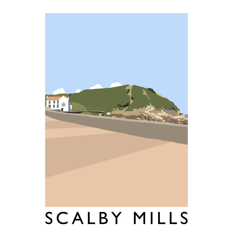 Scalby Mills by Richard O'Neil - Print, No Frame, 40 cm H x 30 cm W x 1 cm D