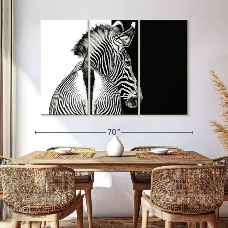 Brampt Zebra Contrast, 42" H x 65" W