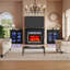  Meuble télé avec foyer et grand espace de rangement 104 po l 3 po 1 pour salon, noir-1583793151-1582208239