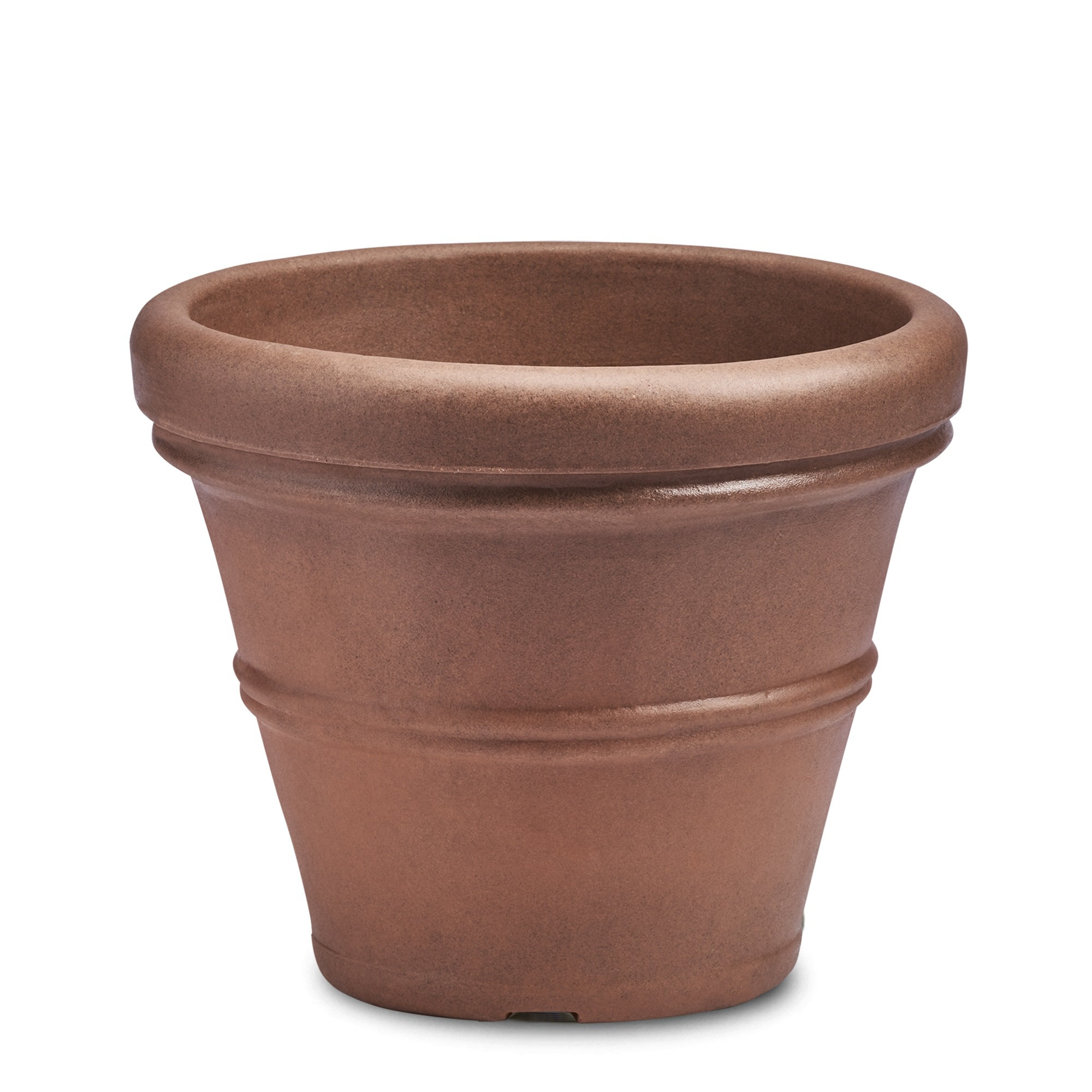 Lanesborough Resin Pot Planter, Rust, 10.75" H x 13.5" W x 13.5" D