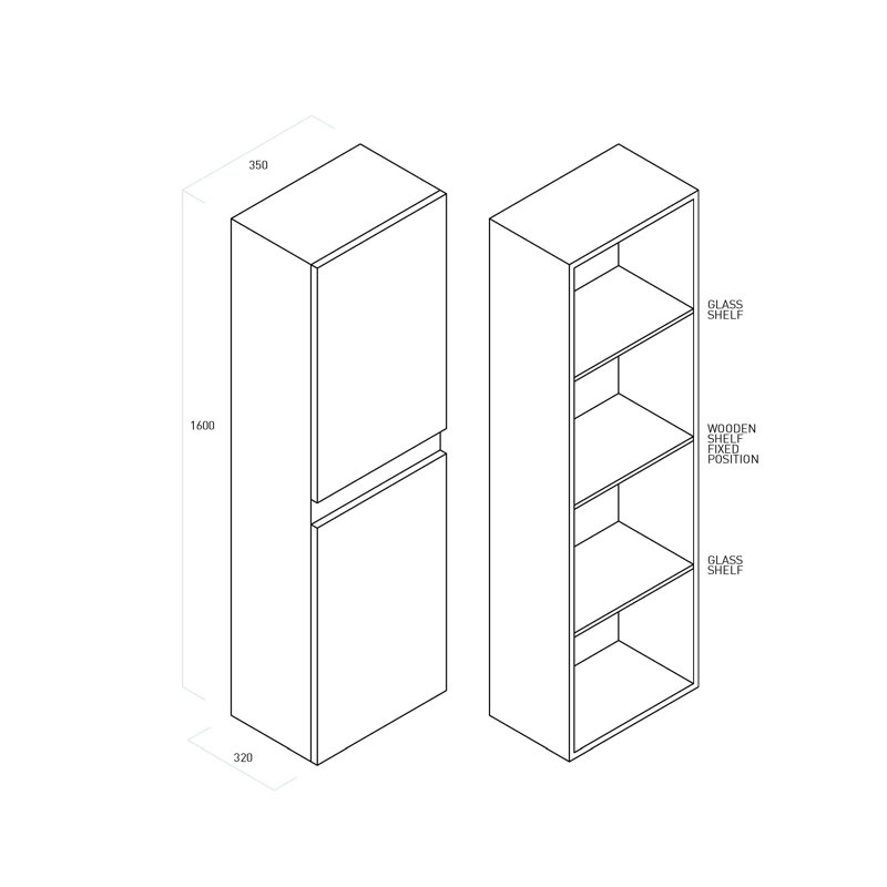 Dorcinvil Linen Cabinet, Cement