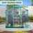 6 ft. W x 8 ft. D Polycarbonate Aluminum Frame Greenhouse With Ventilation And Rain Gutter Walk In Greenhouse For Outdoors