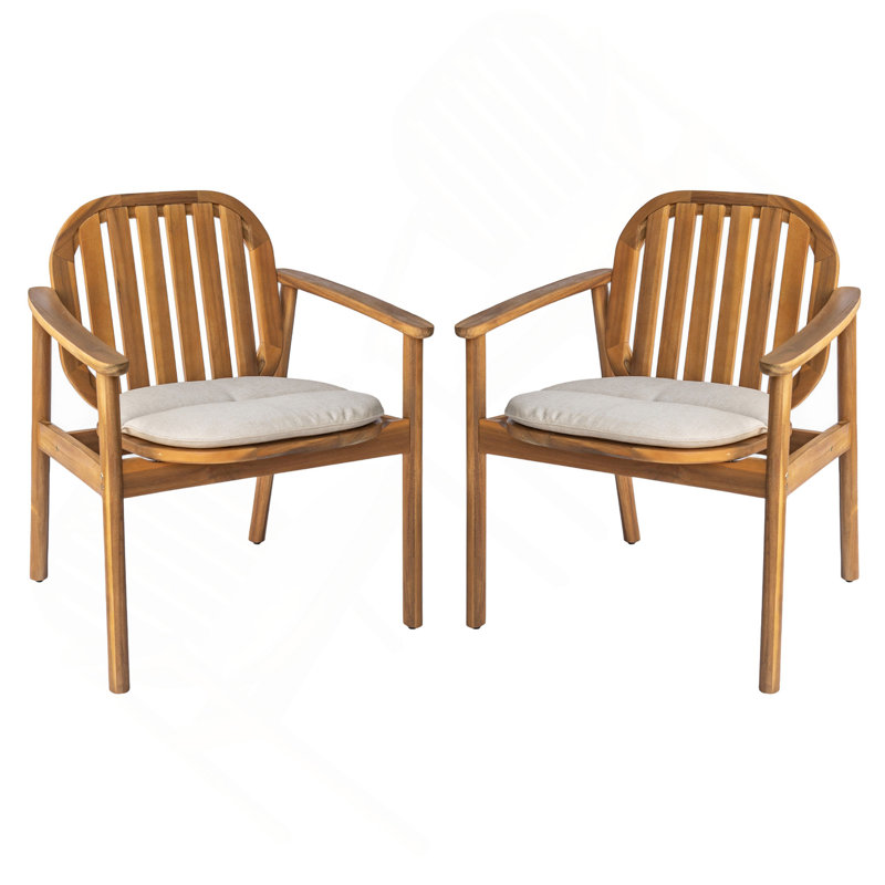 Chaise de salle à manger avec coussin Meja, ensemble de 2