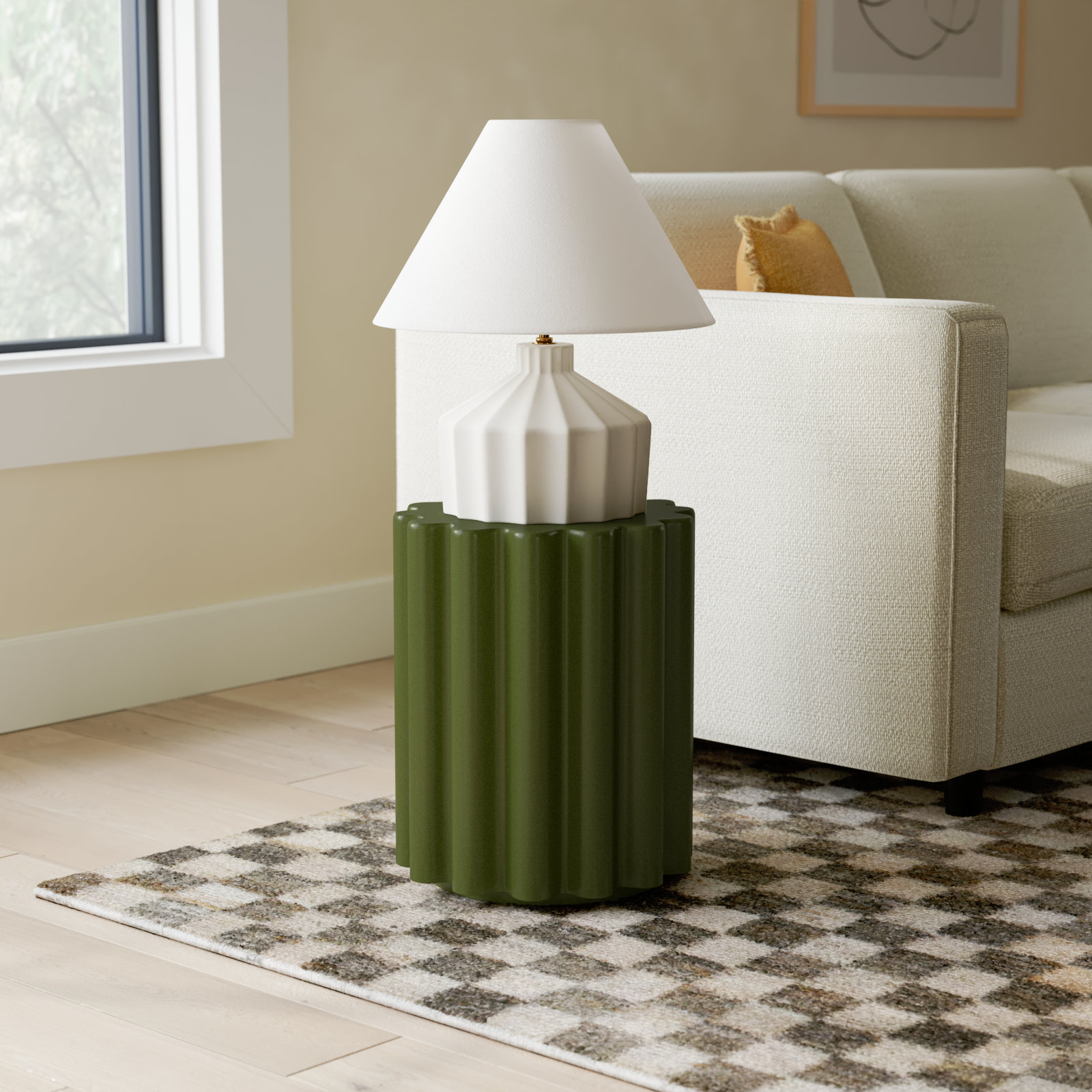 Melati 15" End Table, Green