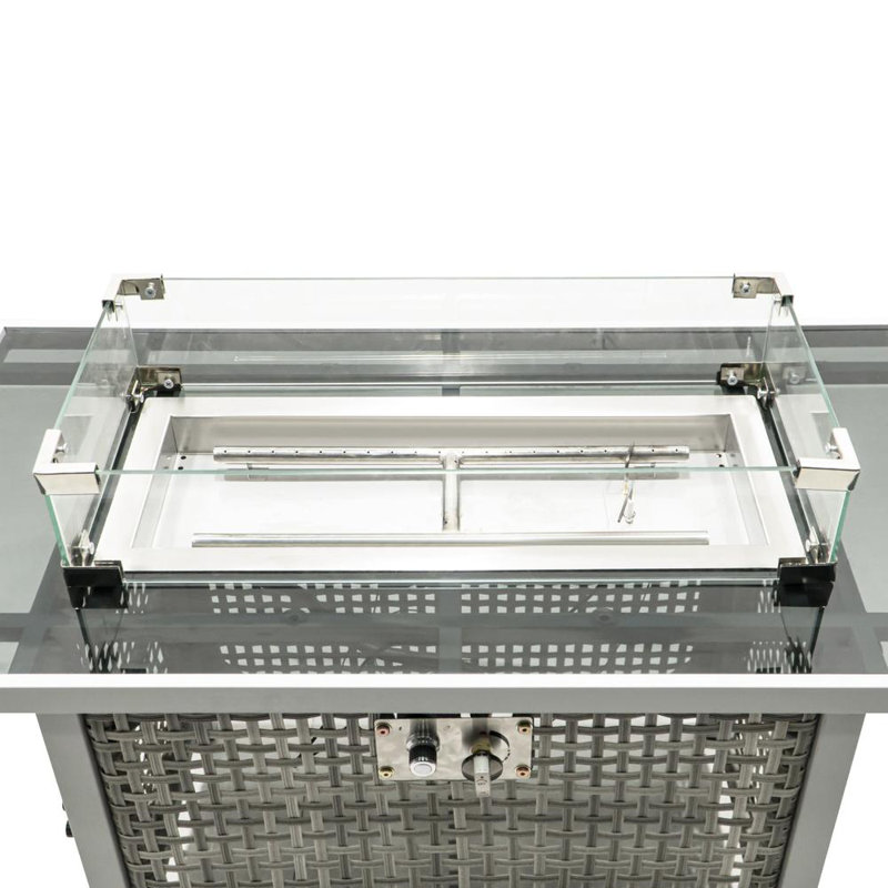 Propane Gas Fire Pit Table, Gray