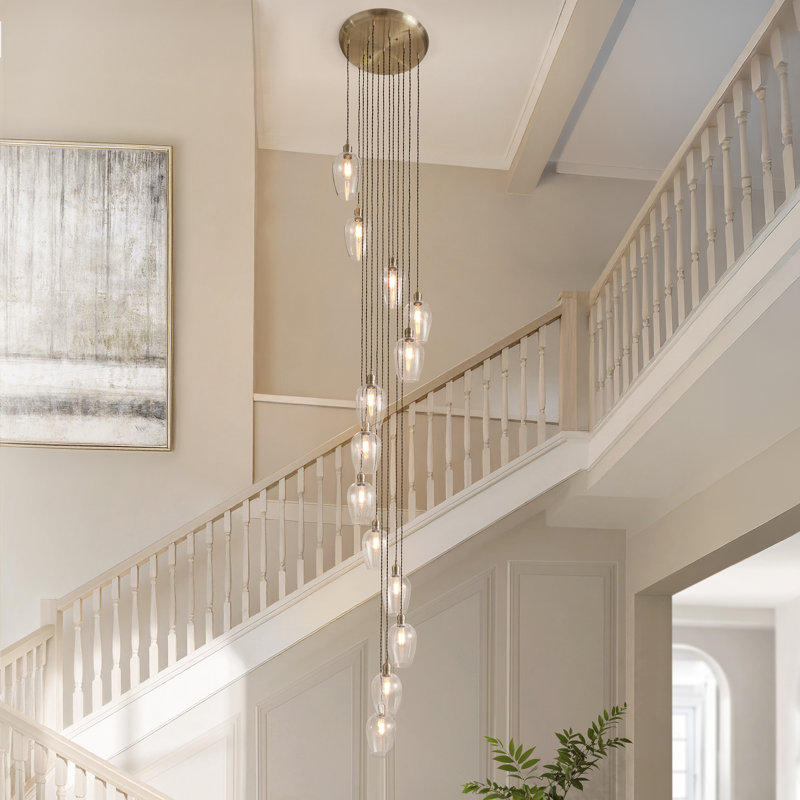 Alans 13 - Light Chandelier, Antique Brass