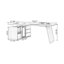 Bureau rectangulaire en bois manufacturé Coffee-1904423928