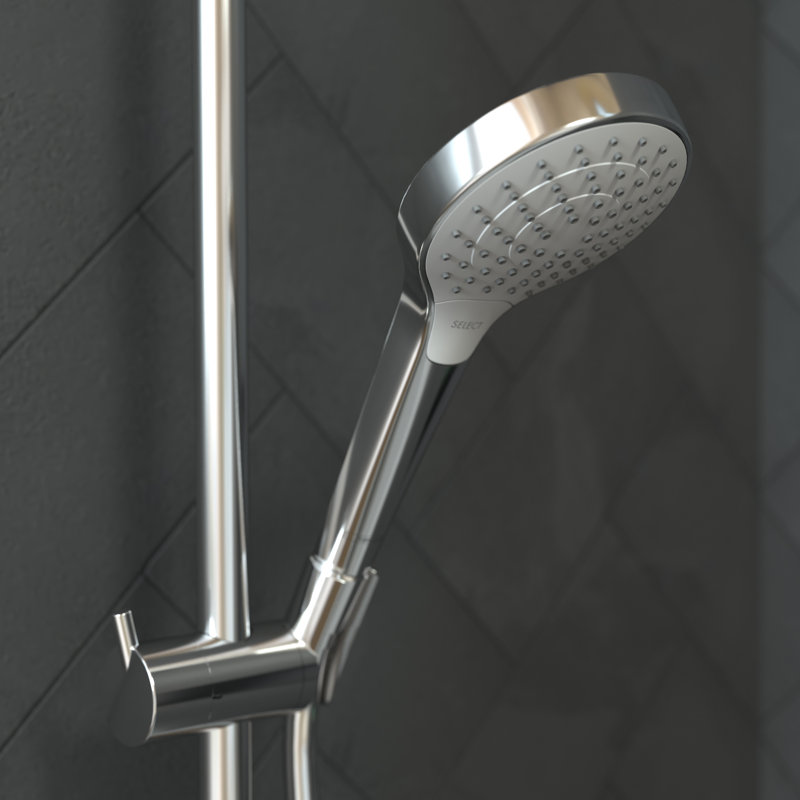 Pomme de douche à main multifonctionnelle 2,0 GPM Croma, Chrome / Blanc, 2.5 GPM 