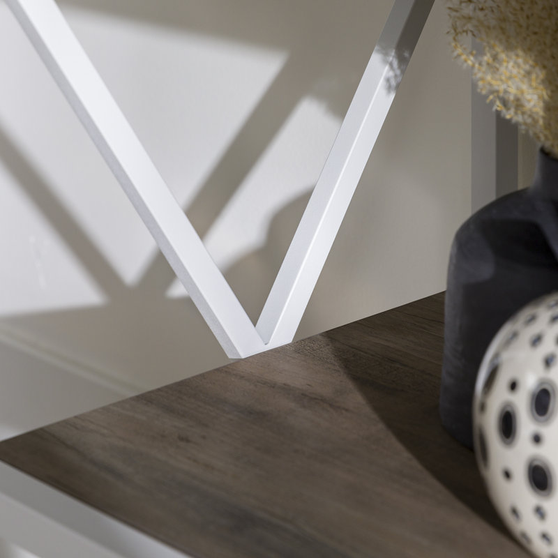 Bremer 100cm W Steel Standard Bookcase, Grey Wash White Metal