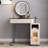 Chiquitha High-quality Makeup Vanity ,Glass Top,Corner-1535394256