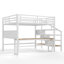Grand lit mezzanine 3 tiroirs en métal avec bureau intégré, DEL et USB-131199687