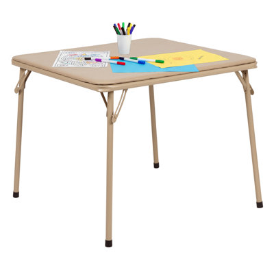 Jannet Kids Square Vinyl Upholstered Folding Table