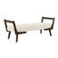 Banc de style Mid-Century avec pieds en bois de noyer, tissu chenille avec repose-pieds-1659217088-1659217090