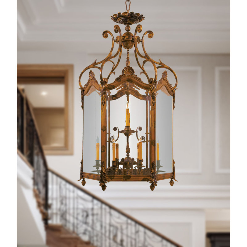 Lustre géométrique lanterne 12 lumières