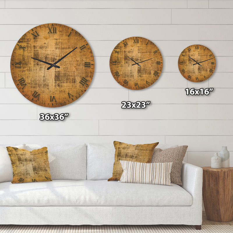 Horloge murale en bois antique, Grand
