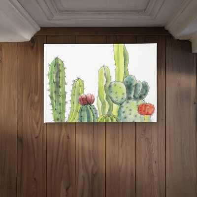 Small Cactus Door Mat | Illustrative Bedroom Decor Indoor Outdoor