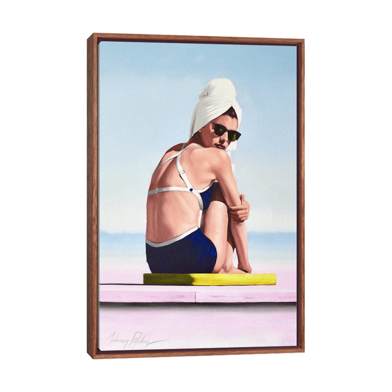 «Drip Drying» par Johnny Popkess - reproduction de photo, H 26 po x l 18 po x 1,5 po, Toile classique avec cadre brun