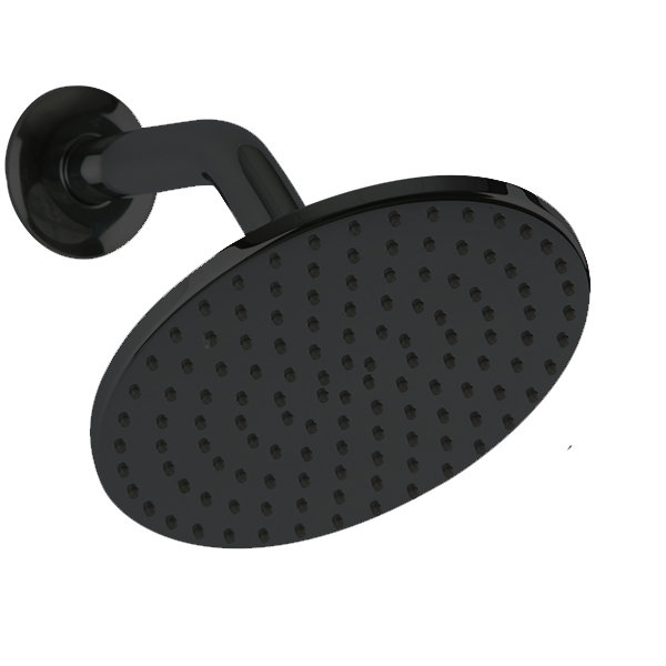 Pomme de douche fixe Rain, Noir
