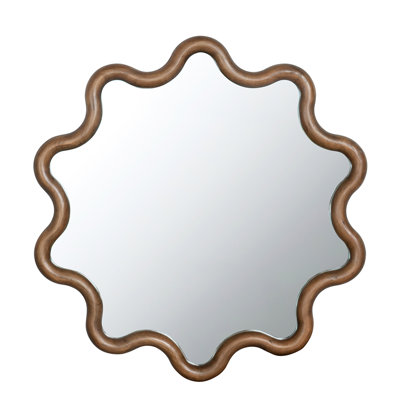 31" X 30" Wall Mirror With Distinctive Wooden Frame, Making Living Room, Bedroom, Entryway Shine 29.26" 31.05" Striking Feature, Enhancing